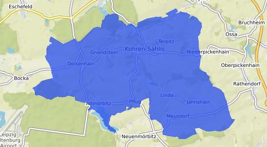 Bodenrichtwertkarte Kohren Sahlis